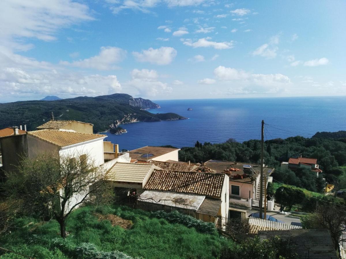 Traditional Panoramic Sea View House Lakones Exterior photo