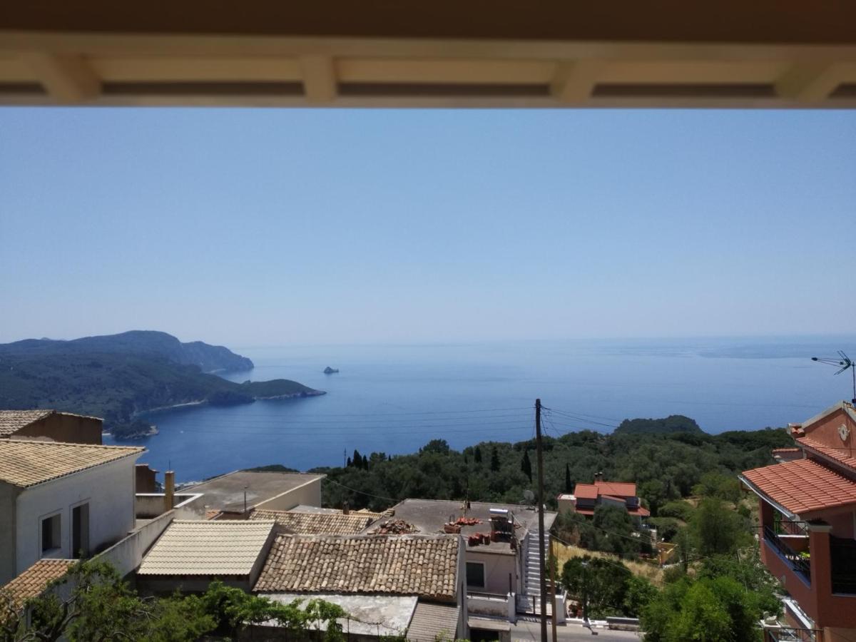 Traditional Panoramic Sea View House Lakones Exterior photo