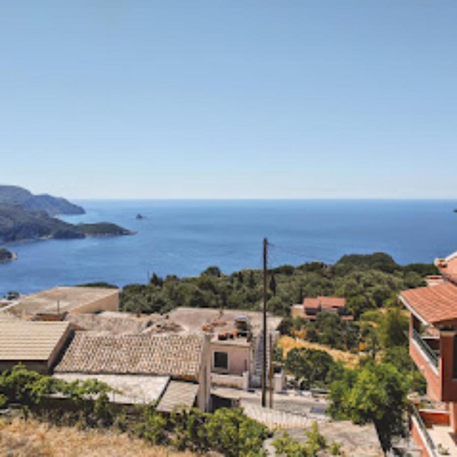 Traditional Panoramic Sea View House Lakones Exterior photo
